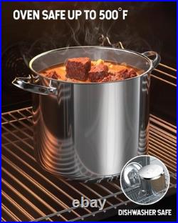 18/10 Stainless Steel 20-Qt Stockpot, Even Heat Distribution