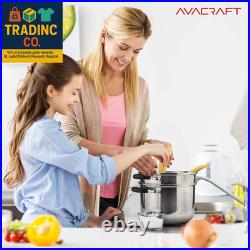 18/10 Stainless Steel, 4 Piece Pasta Pot with Strainer Insert, Stock Pot with St