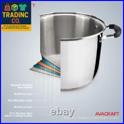 18/10 Stainless Steel, 4 Piece Pasta Pot with Strainer Insert, Stock Pot with St