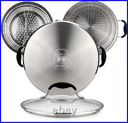 18/10 Stainless Steel, 4 Piece Pasta Pot with Strainer Insert, Stock Pot with St 18/10 Stainless Steel, 4 Piece Pasta Pot with Strainer Insert, Stock Pot with St