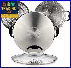 18/10 Stainless Steel, 4 Piece Pasta Pot with Strainer Insert, Stock Pot with St