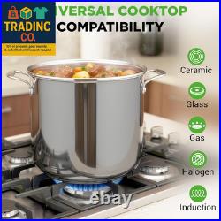 19-Quart Stainless Steel Stock Pot 18/8 Food Grade Stainless Steel Heavy Duty