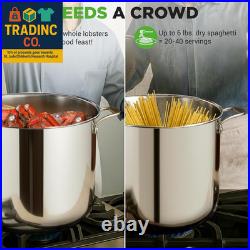 19-Quart Stainless Steel Stock Pot 18/8 Food Grade Stainless Steel Heavy Duty