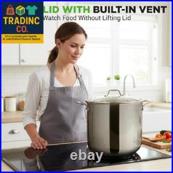 19-Quart Stainless Steel Stock Pot 18/8 Food Grade Stainless Steel Heavy Duty