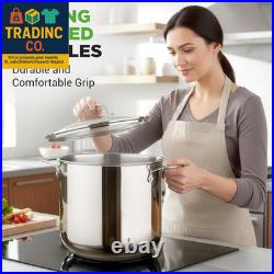 19-Quart Stainless Steel Stock Pot 18/8 Food Grade Stainless Steel Heavy Duty