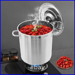 201 Stainless Steel Large Capacity 35/52/74L Stock Pot With Draining Bucket USA