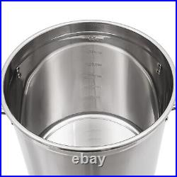 201 Stainless Steel Large Capacity 35/52/74L Stock Pot With Draining Bucket USA