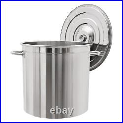 201 Stainless Steel Large Capacity 35/52/74L Stock Pot With Draining Bucket USA