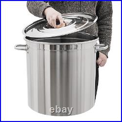 201 Stainless Steel Large Capacity 35/52/74L Stock Pot With Draining Bucket USA