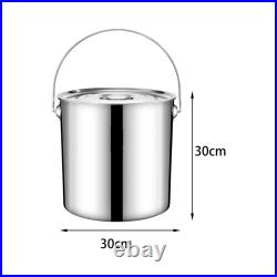 201 Stainless Steel Stockpot with Lid Canning Pasta Pot