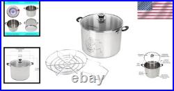 20 Qt Stainless Steel Canning Pot with Rack for Water Bath or Steam