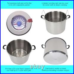 20 Qt Stainless Steel Canning Pot with Rack for Water Bath or Steam 20 Qt Stainless Steel Canning Pot with Rack for Water Bath or Steam