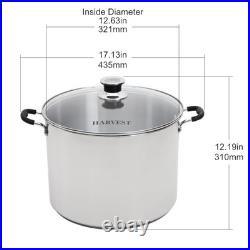 20 Qt Stainless Steel Canning Pot with Rack for Water Bath or Steam