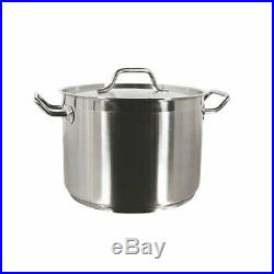 20 Qt Stock Pot WithLid Stainless Steel Commercial Grade -NSF Certified
