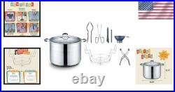 20 Quart Stainless Steel Canning Pot Set with Rack, Tongs, Lifter, Funnel