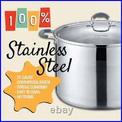 20 Quart Stainless Steel Canning Pot Set with Rack, Tongs, Lifter, Funnel