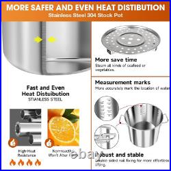 20 Quart Stainless Steel Stock Pot with Lid, Large Induction Soup Pot with Steam