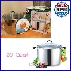 20qt. Stainless Steel Canning Sauce Pot Stockpot Cookware Kitchen