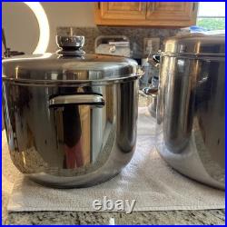 24 Element Stainless Steel Cookware Set 13 12QT 20QT 35QT With Lids AS-IS