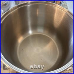 24 Element Stainless Steel Cookware Set 13 12QT 20QT 35QT With Lids AS-IS