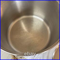 24 Element Stainless Steel Cookware Set 13 12QT 20QT 35QT With Lids AS-IS