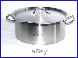 24 Qt Quart Stainless Steel TRI-PLY Capsule Base Braising Canning Low Stock Pot