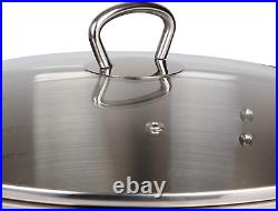 24 Quart Stockpot- Tri-Ply Stainless Steel Stock Pot- Commercial Grade Sauce Pot