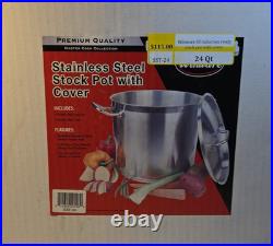 24qt S/S Stock Pot withCover (2 Set)