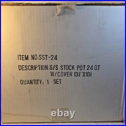24qt S/S Stock Pot withCover (2 Set)