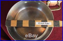 (2) All-Clad Cop R Chef Copper Stock pot Saute pan With Stainless lining USA W lid