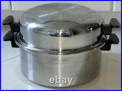 2 Pc Chef's Ware Townecraft T304 6 Qt Stockpot Dome LID Dutch Oven Roaster Fryer