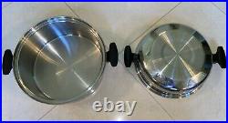 2 Pc Chef's Ware Townecraft T304 6 Qt Stockpot Dome LID Dutch Oven Roaster Fryer