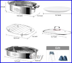 2-Tier Stainless Steel Fish Steamer & Stockpot Multi-Use Cooking Set