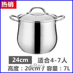 304 Stainless Steel Induction Deep Stock pot Stockpot with Glass lid