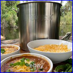 30-Qt Stainless Steel Stockpot with Heavy Duty Handles & Domed Lid for Cooking