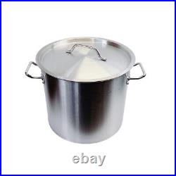 32QT Stainless Steel Stock Pot with Steamer Basket For Seafood, Turkey Boil Pot