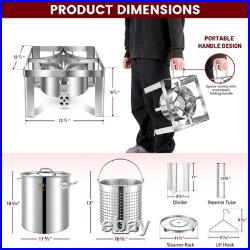 32QT Stainless Steel Stock pot with 55,000BTU Propane Burner