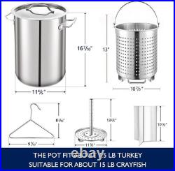 32QT Stainless Steel Stockpot With 200,000BTU Propane Burner