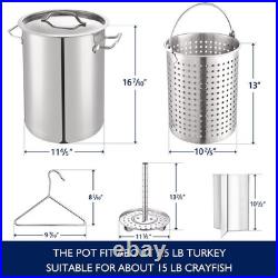 32QT Stock pot Seafood Boil Pot and Propane Stove Outdoor Cooker