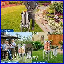 32QT Turkey Fryer Stainless Steel Stock Pot & Stainless Steel Propane Burner