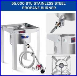 32QT Turkey Fryer Stainless Steel Stock Pot & Stainless Steel Propane Burner