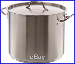 32 Qt Stainless Steel Stock Pot withCover