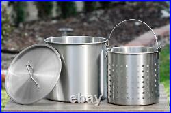 32 Quart Stock Pot withStrainer Basket Stainless Steel 304 Commercial Food Grade 32 Quart Stock Pot withStrainer Basket Stainless Steel 304 Commercial Food Grade