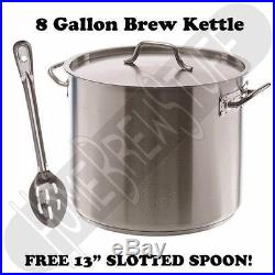 32qt Quart Heavy Duty Stainless Steel Stock Pot Home Beer Brewing Boiling Kettle