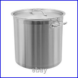 33/52 Quart Stock Pot Stainless Steel Large Kitchen Soup Big Cooking Restaurant