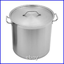 33/52 Quart Stock Pot Stainless Steel Large Kitchen Soup Big Cooking Restaurant