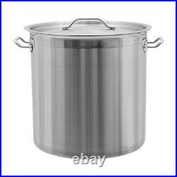 33/52 Quart Stock Pot Stainless Steel Large Kitchen Soup Big Cooking Restaurant