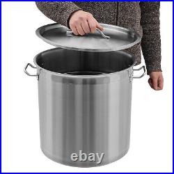 33/52 Quart Stock Pot Stainless Steel Large Kitchen Soup Big Cooking Restaurant