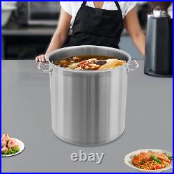 33/52 Quart Stock Pot Stainless Steel Large Kitchen Soup Big Cooking Restaurant