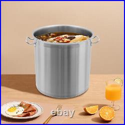 33/52 Quart Stock Pot Stainless Steel Large Kitchen Soup Big Cooking Restaurant